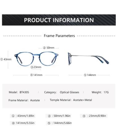 ZENOTTIC Vintage Round Glasses Frame - Retro Clear Lens Nerd Glasses for Women & Men | Stylish C12 Gray Eyewear - International Shipping Available - Buy Online on GoSupps.com