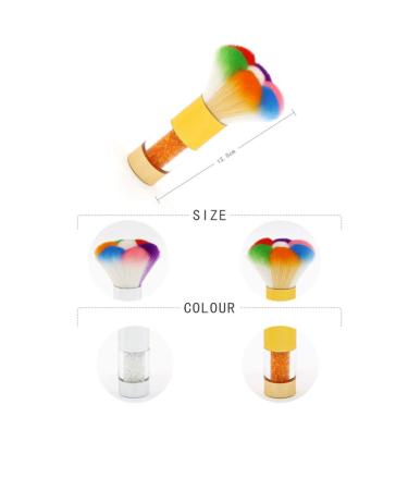 Gold Glitter Manicure Brush | Nail Care DIY Tool & Powder Remover | Salon-Quality Nail Art Brush - Buy Online on GoSupps.com