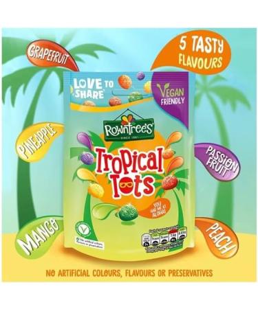 3 x Rowntree's Tropical Tots Sweets Sharing Bag 140g Delicious Tasty And Twisty Treat Gift Hamper For Birthday Christmas Easter Sold By Kidzbuzz - Buy Online on GoSupps.com