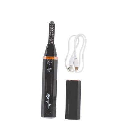 Housoutil Eyelash Curler USB Charging Heated Eye Lash Curler Eyelash Curling Clip Electric Lash Curler Natural Eye Lashes Curling Heated Curler to Rotate Abs Makeup Tools Portable 14.5X2.2X2.2CM