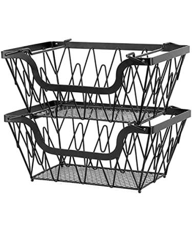 Fruit Basket Bowl 2 Tier Metal Fruit Basket Display Stand Vegetables Fruits Bread Counter Storage Organizer Kitchen Bathroom Decoration Fruit Bowls - Buy Online on GoSupps.com