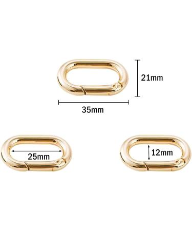 Bobeey Carabiner Metal Spring Key Ring Snap Hooks Clip Buckle BBC39 Light Gold - 4pcs - Buy Online on GoSupps.com