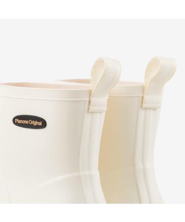 Women's Waterproof Short Rain Boots - Stylish Cream White Garden Shoes with Anti-Slip Sole and Comfortable Insoles - Buy Online on GoSupps.com