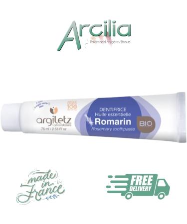  ARCILIA (ARCILIA) Argiletz Green Clay Toothpaste Rosemary Arome 75 ml Organic Natural French - Buy Online on GoSupps.com