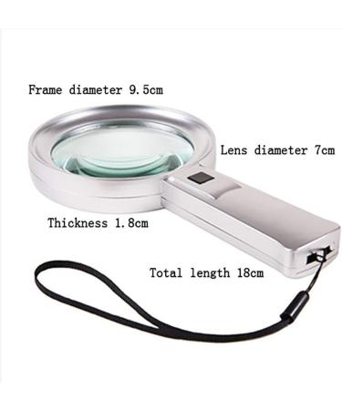 Magnifying Glasses for Hobbies Reading Magnifier Magnifying Glass LED Lights with Lanyard 10 Times HD Reading for The Elderly Vision - Buy Online on GoSupps.com