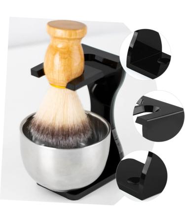 minkissy Shaving Stands Beard Brush Holder Acrylic Safety Razor Stand for Desk Home Bathroom Travel Black - Buy Online on GoSupps.com