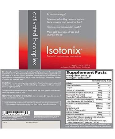 Isotonix Activated B Complex - Energy Boost, Cardio Health, Stress Relief - 90 Servings - Buy Online on GoSupps.com