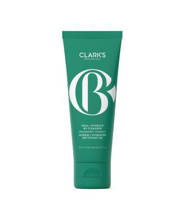 Clark's Botanicals Heal + Hydrate B3 Cleanser Daily Deep Clean Niacinamide Face Wash with Vitamin C 4 Oz (Pack of 1) 4 Ounce (Pack of 1)