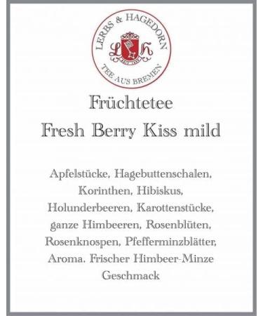 Lerbs & Hagedorn Fresh Berry Kiss Fruit Tea 1 kg - Buy Online on GoSupps.com