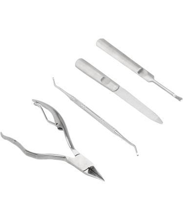 Cuticle Nipper Set 4 Piece Portable Cuticle Manicure Set with Nail Lifter for Home - Buy Online on GoSupps.com