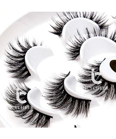 Icycheer 5D Handmade Fluffy Dramatic False Eyelashes - 7 Pairs Thick Multi-Layered Pack - Buy Online on GoSupps.com