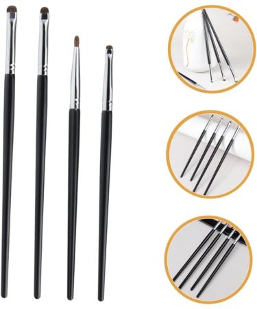 OHPHCALL 8 Pcs Eye Shadow Brush Set Eyeshadow Brush Eye Brush for Eyeliner Makeup Eyeliner Brush Black 16.90X0.40X0.40CMx2pcs Blackx2pcs - Buy Online on GoSupps.com