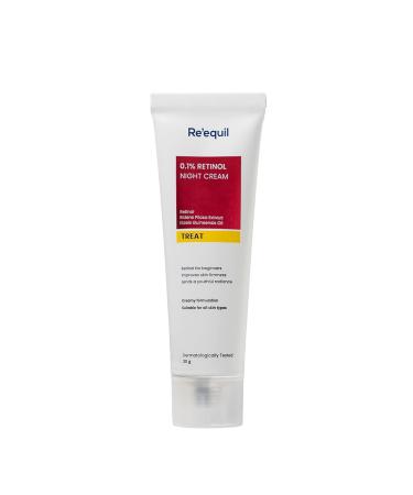 0.1% Retinol Night Cream Medical-Grade Encapsulated Formula Dermatologically Tested Hydrating Treatment for All Skin Types Wrinkle Repair 30g