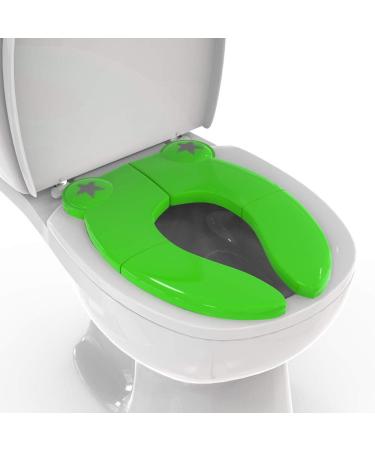 Mighty Clean Baby Folding Travel Potty Seat - Non-Slip, Portable Toilet Training Seat for Toddlers and Kids with a Reusable Travel Pouch