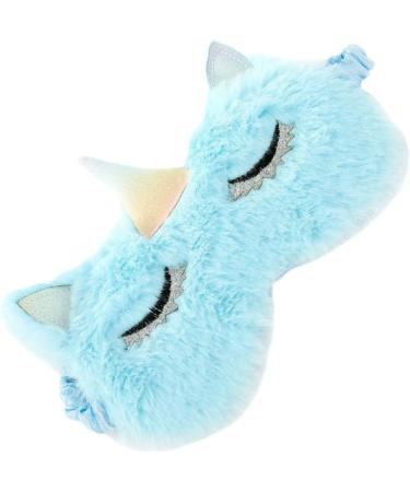 Beaupretty 2pcs Night Eyeshade Soft Plush Eye Mask for Adults & Kids | Funny Animal Eye Covers in Sky Blue - Buy Online on GoSupps.com