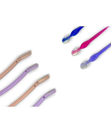 7 Pc Eyebrow Kit - Unisex Brow Grooming & Dermaplaning Tools - 4 Razors & 3 Precision Shapers for Perfect Eyebrows - Buy Online on GoSupps.com