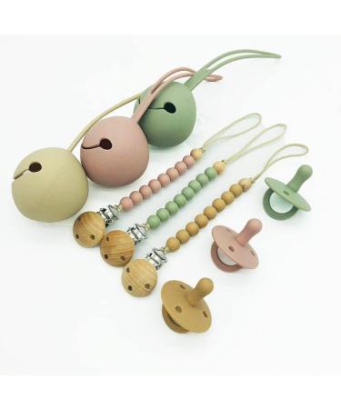Pacifier Holder Case with Clic and Pacifier Set - BPA Free Silicone for Baby Boy and Girl - 3 Piece Premium Bundle for Diaper Bag, Stroller, and Teether - Buy Online on GoSupps.com