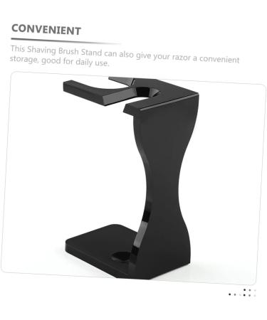 minkissy Shaving Stands Beard Brush Holder Acrylic Safety Razor Stand for Desk Home Bathroom Travel Black - Buy Online on GoSupps.com