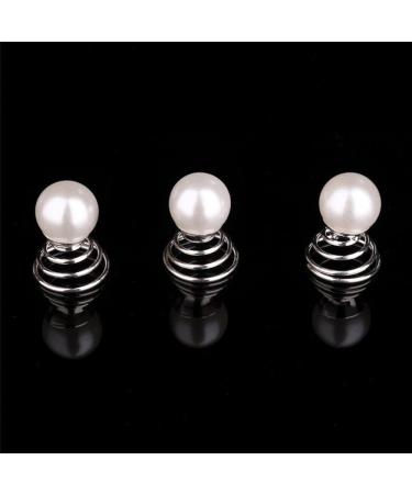 Slivercolor 12-Piece Bridal Hair Accessories Set | Curlies Spirals & Pearl Hair Clips for Elegant Weddings - Buy Online on GoSupps.com