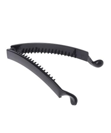 Lyguy Banana Hair Sponge & Clips - 2 Pcs 10 cm Black Square Hair Holders for Ponytails - Buy Online on GoSupps.com