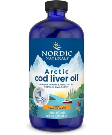 Nordic Naturals Arctic Cod Liver Oil Orange  16 fl oz (437 ml) - Buy Online on GoSupps.com