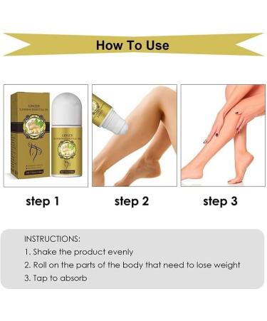 Lymphatic Detox Roll-On Ginger Oil | Organic Belly Drainage & Massage | 5pcs Ginger Essential Oil for Swelling & Drainage - Buy Online on GoSupps.com