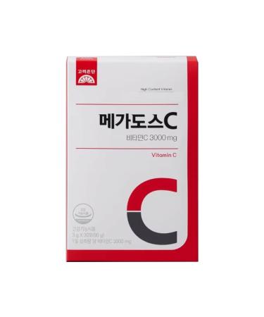 GIANANO Korean Vitamin C 3 000mg Powder Stick Individually Packaged 1 Pack per Day 90g
