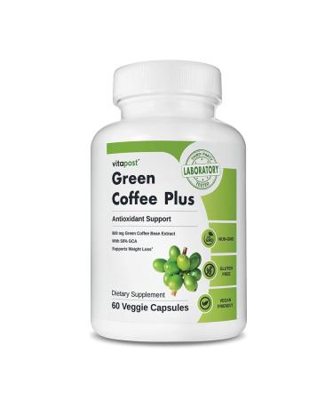 Green Coffee Plus by VitaPost | Premium Green Coffee Bean Extract. Supports Weight Loss, Rich in Antioxidants. Non-GMO, Vegan & Gluten Free. 60 Capsules