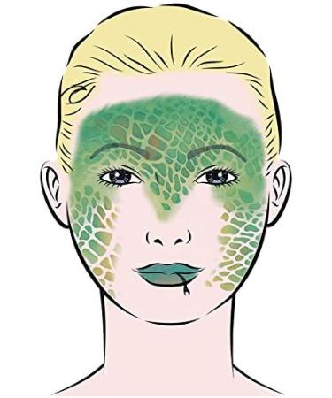 Eulenspiegel 109366 Facepainting Stencil - Reptile Design for Kids & Adults | International Shipping Available - Buy Online on GoSupps.com