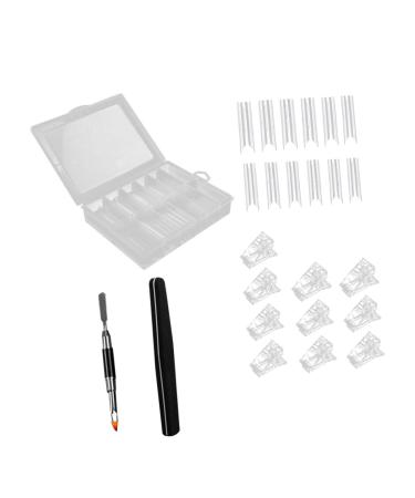 Beavorty 1 Set Nail set Nail Tips Clip Extension Nail Plate nail extension Manicure Grinding Strip DIY manicure kit professional nail kit white High heel stiletto plastic