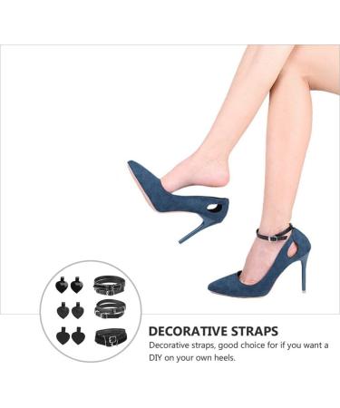 EXCEART 3 Sets High Heels Shoe Straps - Ankle Shoelace Pads for Women - Anti-Skid Pu Leather Bands - Buy Online on GoSupps.com