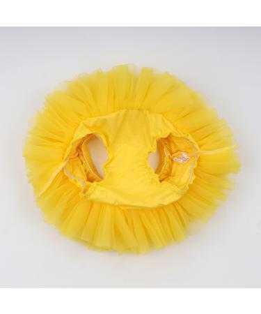 Hoolchean Baby Girls Fluffy Tutu Skirt with Diaper Cover Bloomer - Yellow (1-2 Years) - Buy Online on GoSupps.com