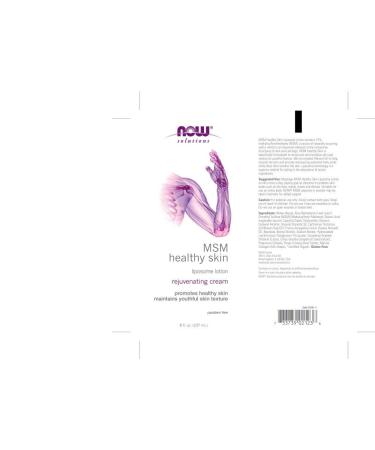 Now Foods MSM Healthy Skin Liposome Lotion 8 fl oz - Nourishing Moisturizer for Skin Health - Buy Online on GoSupps.com