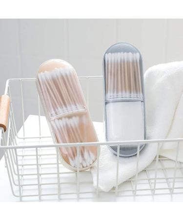 Swab Box - 2 Grid Makeup Travel Organizer Case for Cotton Pads & Cosmetics - White | International Shipping - Buy Online on GoSupps.com