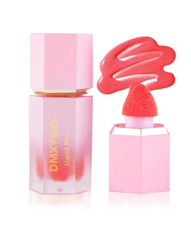 Soft Liquid Blush Makeup  Creamy Blush for Cheeks  Face Tinted Contour highlight Beauty Stick  Easy to Blend  Dewy Finish  Natural-Looking Cheek Kiss Liquid Blusher Makeup (Cherry Pink)