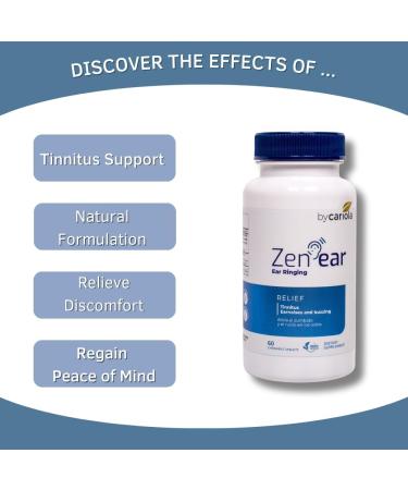 Zen Ear Tinnitus Relief Supplement - Alleviate Ringing Ears with Vitamin C Zinc Magnesium Oxide Bioflavonoids & Herbal Blend - Buy Online on GoSupps.com