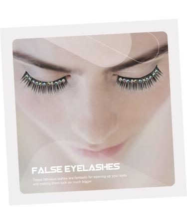 FOMIYES 40 Pairs Diamond False Eyelashes Exaggerated Eyelashes False Eyelashes Magnetic False Eyelashes Dramatic Glitter False Lashes Natural Look Chemical Fiber Hard Stem Striking Make up - Buy Online on GoSupps.com