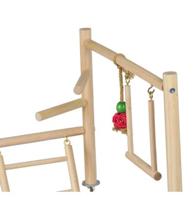 Mrli Pet Play Stand for Birds - Parrot Playstand with Perch Gym, Ladder, Toys, and Feeder Cups - Buy Online on GoSupps.com