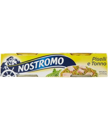Nostromo Tonno e Piselli Set of 20 dishes prepared with tuna and small peas 2 x 150 g + 1 bag of free Felce Azzurra talcum powder bag of 100 g - Buy Online on GoSupps.com