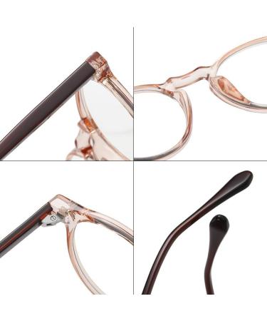 SERONI Pin Temples Round TR90 Blue Light Blocking Glasses for Women & Men - Anti-UV Computer & Reading Glasses in Black (47mm - Buy Online on GoSupps.com