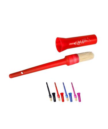 NETPROSHOP Hoof brush with cap made of pig hair hoof care color: red