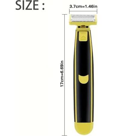 Full Body Washed Wet & Dry Shaver Waterproof Male Hygiene Razor Electric Body Hair Trimmer for Men USB Rechargeable Shaver with 4 Types of Limited-Length Combs (1 Set) - Buy Online on GoSupps.com