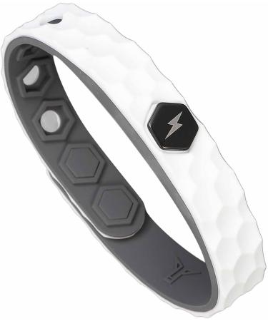 Saluaqui Waterproof Anti-Static Manual Band - Comfortable Light Anion Bracelet for Electrostatic Removal for Men & Women (White) - Buy Online on GoSupps.com