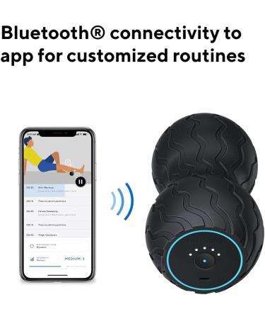 Wave Duo Foam Roller - Ergonomic Bluetooth Muscle Roller for Back Neck & Spine | 5 Vibration Frequencies - Therabody - Buy Online on GoSupps.com