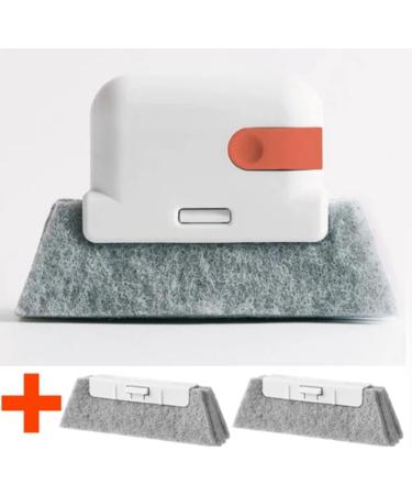 Ficher Grey-Window Cleaning Brush Windowsill Groove Deadend Cabinet Crevice Brush with Replace Head Household Cleaning Tools Durable Easy Install Easy to Use - Buy Online on GoSupps.com