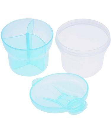 Non-Spill Rotating Milk Powder Dispenser - Portable 3 Compartment Snack Box for Infant/Newborn - Blue - Buy Online on GoSupps.com
