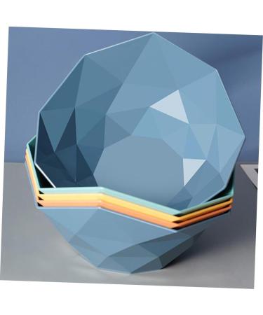 Cabilock Fruit Serving 2 Pcs Fruit Tray Ice Cream Decor Centerpiece Bowl Bowls Salad Glass Bowl Plastic Counter re-usable 28X28X12.5cmx2pcs Bluex2pcs - Buy Online on GoSupps.com