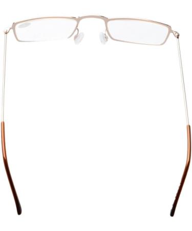 Eyekepper 5-Pack Gold Stainless Steel Half Eye Reading Glasses +2.25 | Stylish & Durable Readers for All Ages - Buy Online on GoSupps.com