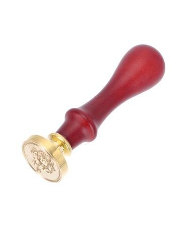 NULYLU 2 Pcs Dispensing Plate Tool Eyeshadow Tamper Tool Vintage Wax Seal Stamp Handle Copper Copper Head