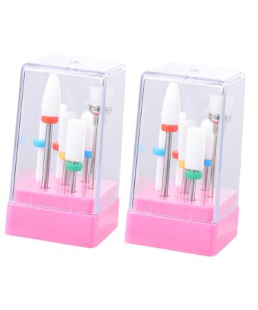 minkissy 2 Sets Nail Art Nail Grinding Head Ceramic Nail Bits Nail Polisher Drill Bits Ceramic Polishing Bits Salon Cuticle Drill Bit Manicure Drill Bits Nail Drill Bits Electric File